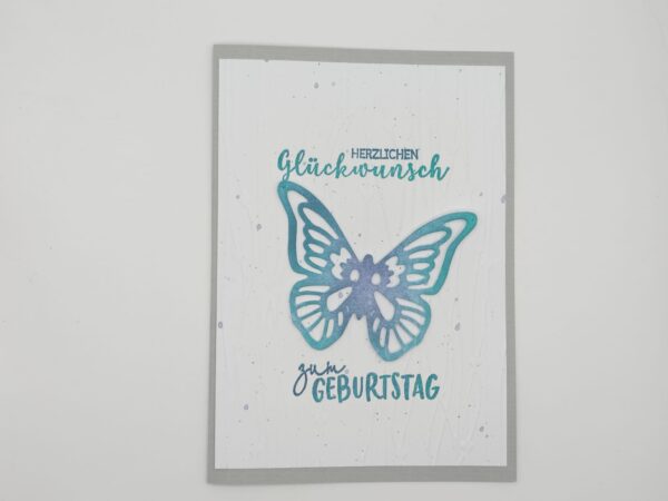Geburtstag - Schmetterling blau