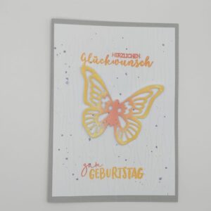 Geburtstag - Schmetterling orange